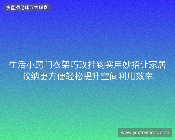 生活小窍门衣架巧改挂钩实用妙招让家居收纳更方便轻松提升空间利用效率 生活小窍门衣架巧改挂钩实用妙招让家居收纳更方便轻松提升空间利用效率